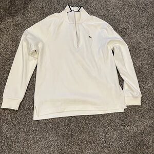 Lacoste Cream High-Collar Top